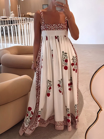 Lyla - Vestido largo floral con tirantes finos tipo espagueti