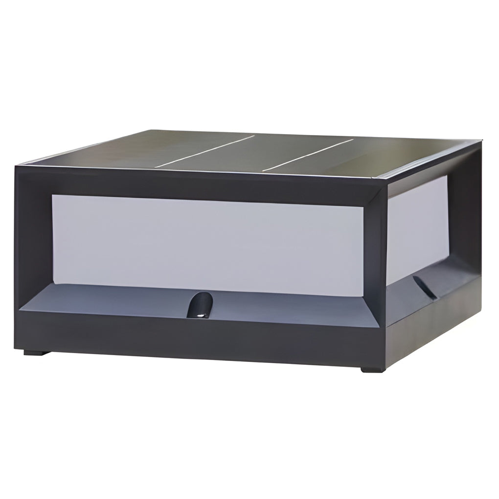 Luz de Poste Solar LED para Jardín de Aluminio Negro