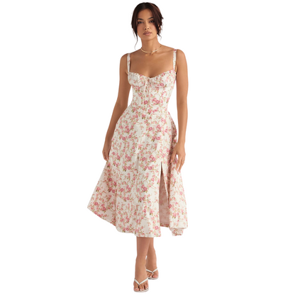 Tirzah - Vestido falda fluida bohemia tipo slip
