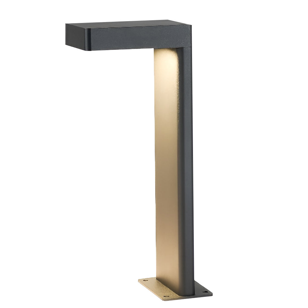 Luz solar para camino de jardín con marco de metal negro