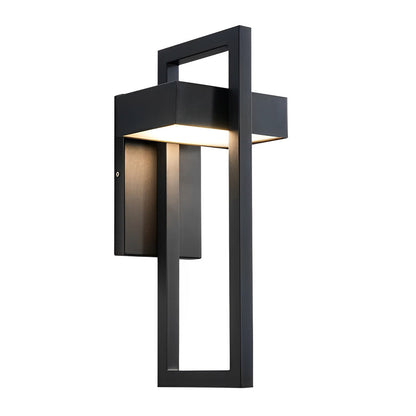 Lámpara de pared exterior moderna negra con LED