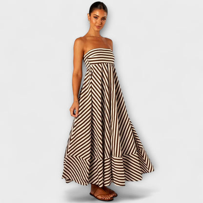 Vestido maxi con volantes encanto nocturno