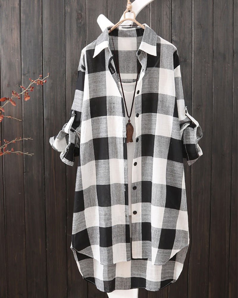 Ingrid | Camisa de cuadros fluida