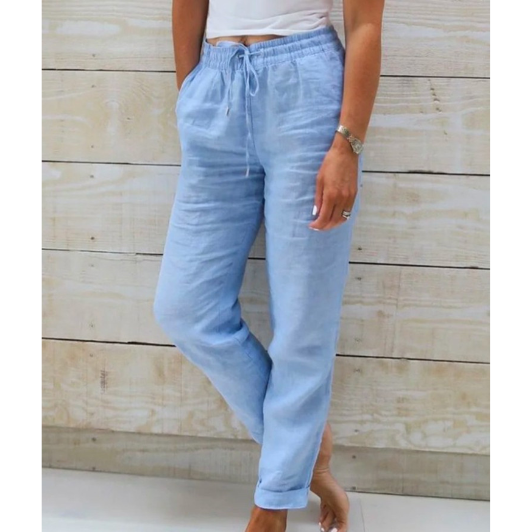 Eleonor – Pantalones Premium de Lino Elástico Transpirable