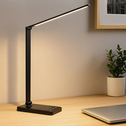 Lámpara de escritorio con LED ajustable y carga USB