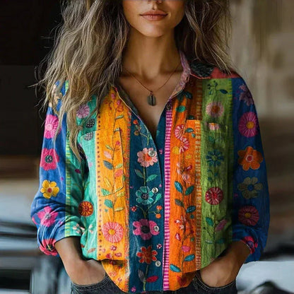 BLUSA VINTAGE IMPRESA NIVES I