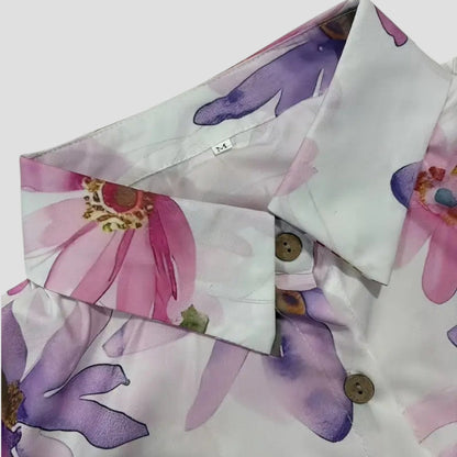 Janette | Blusa Floral con Botones