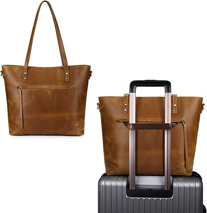Vintage Leather Tote Bag - Jassi