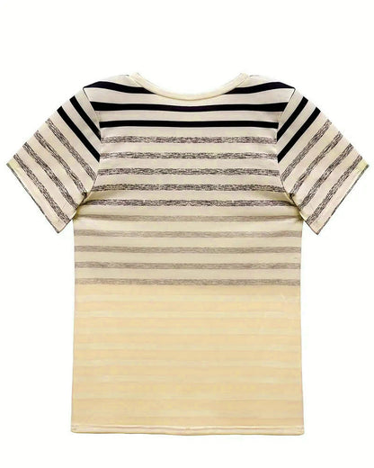 Kylie | Camiseta de cuello redondo a rayas