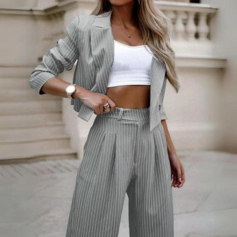 Aliana - Blazer e pantaloni a righe - Eleganti e professionali