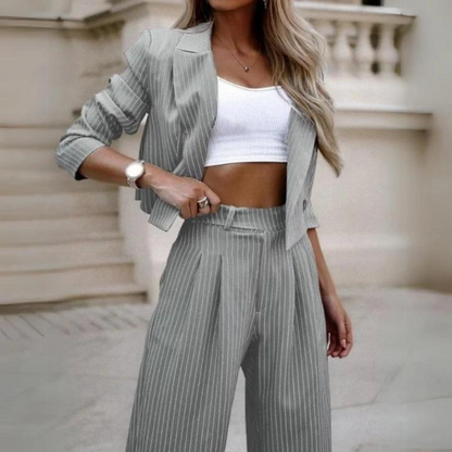 Aliana - Blazer e pantaloni a righe - Eleganti e professionali