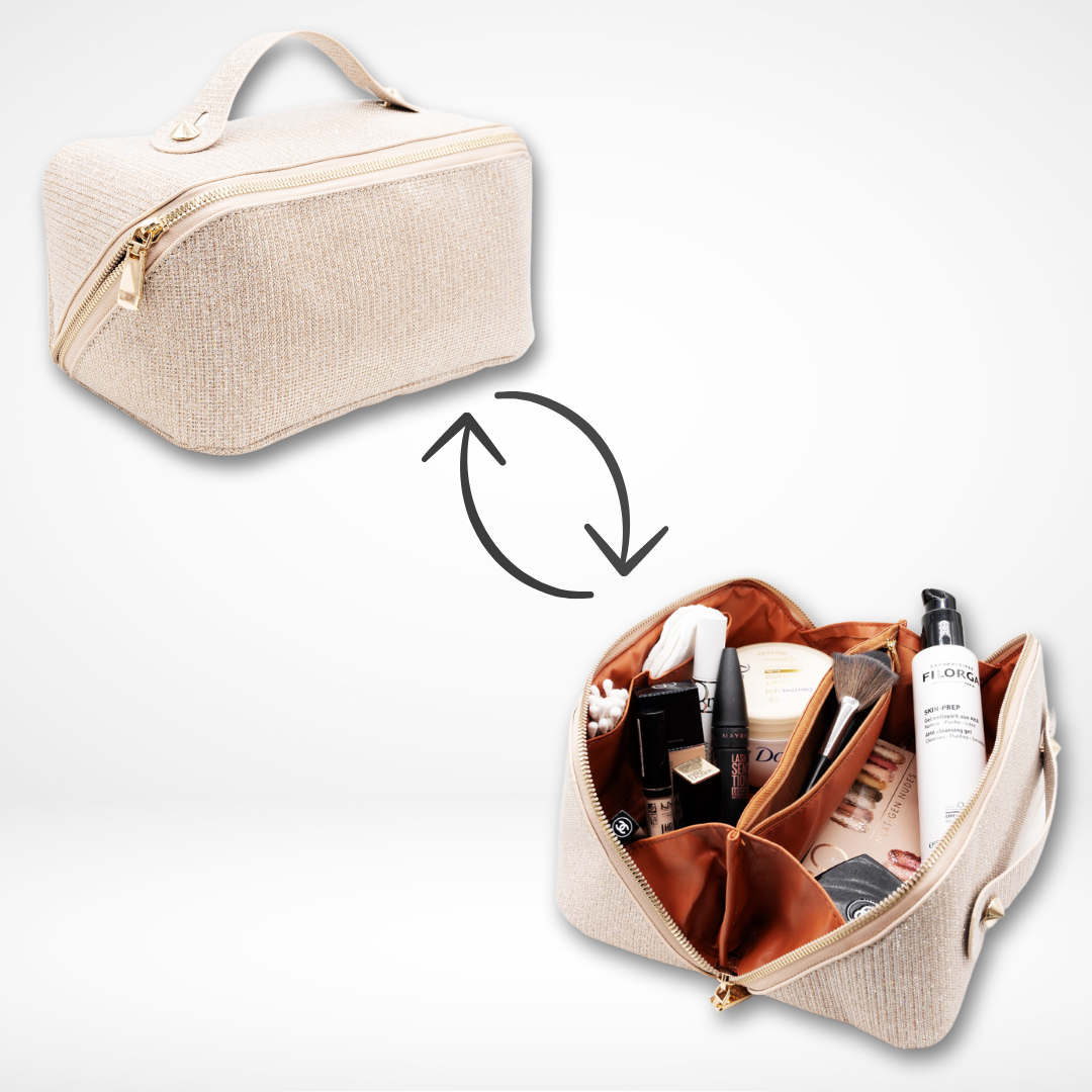 Cecil - Elegant and Compact Makeup Bag with Multiple Organizational Compartments