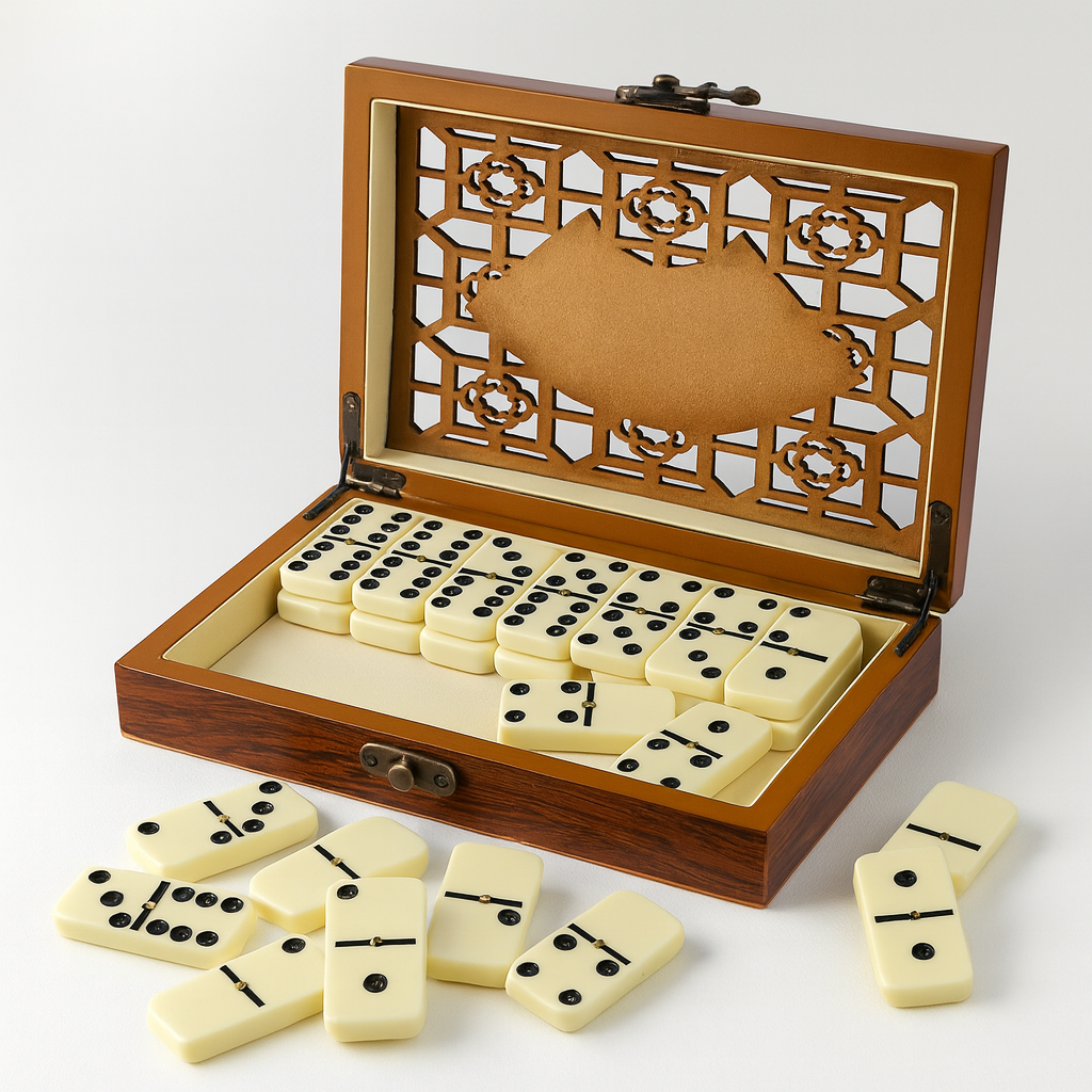 Set di scatole portaoggetti in legno Domino
