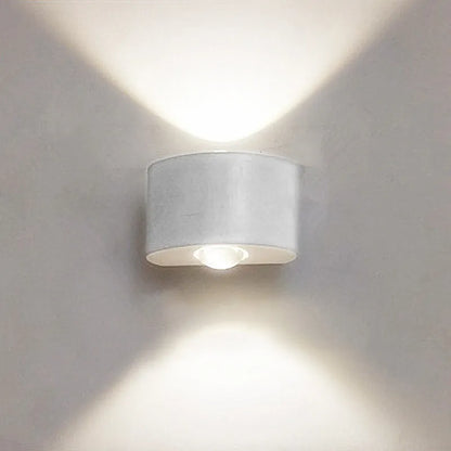 Lámpara de pared moderna blanca LED impermeable