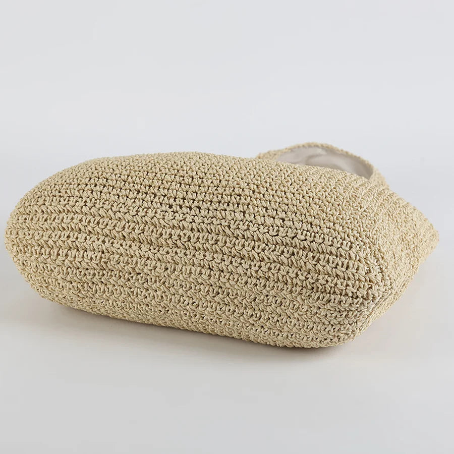 Elegante borsa di paglia Sienna per la spiaggia
