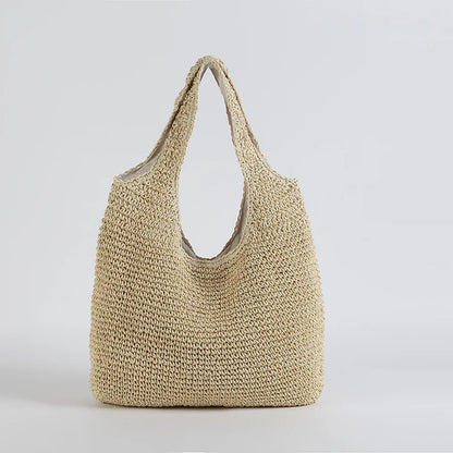 Elegante borsa di paglia Sienna per la spiaggia
