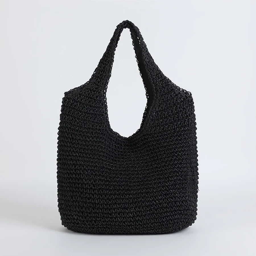 Elegante borsa di paglia Sienna per la spiaggia