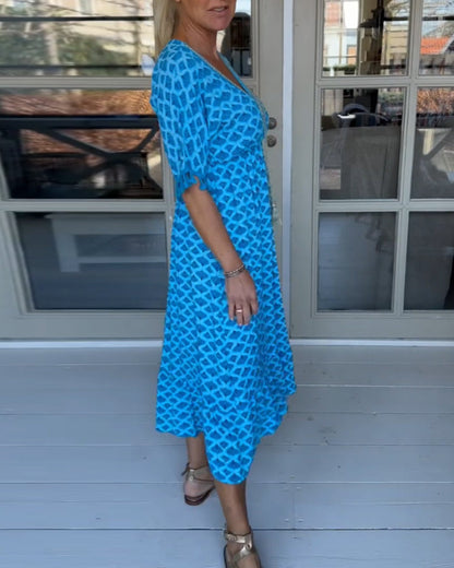 Winona - Vestido de verano con escote en V y flecos
