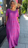 Raven - Vestido Maxi Estampado Chic de Primavera con Bolsillos