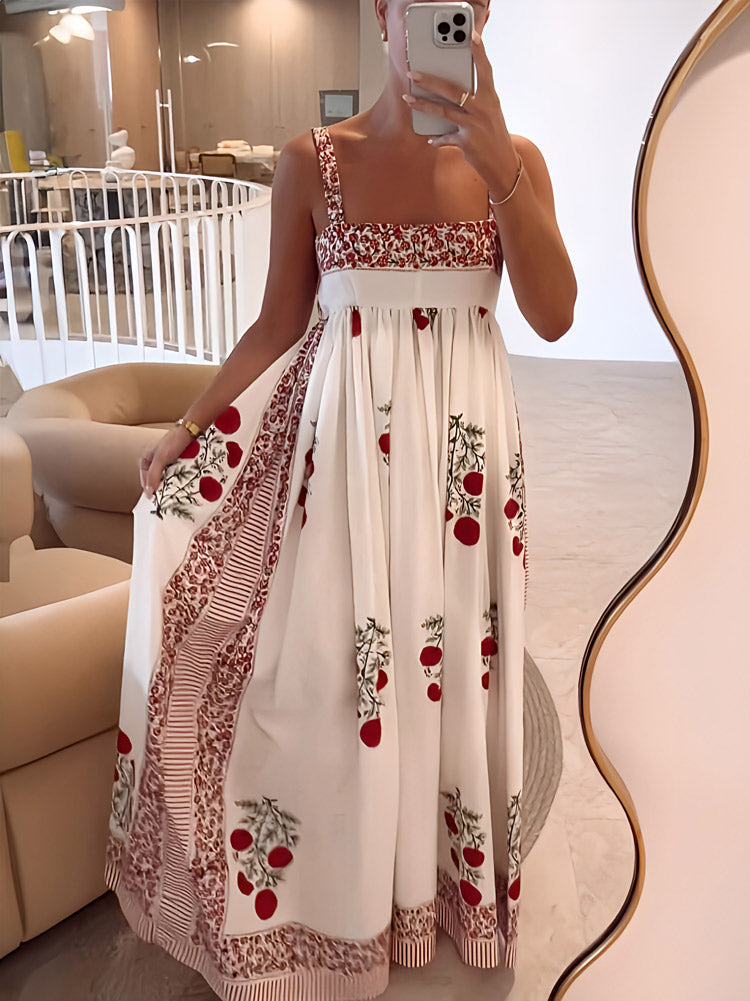 Lyla - Vestido largo floral con tirantes finos tipo espagueti