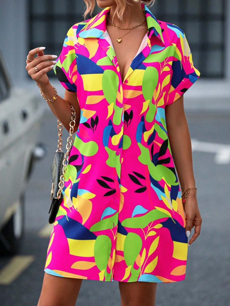 Millie - Vestido Camisero Estampado con Estilo Sin Esfuerzo