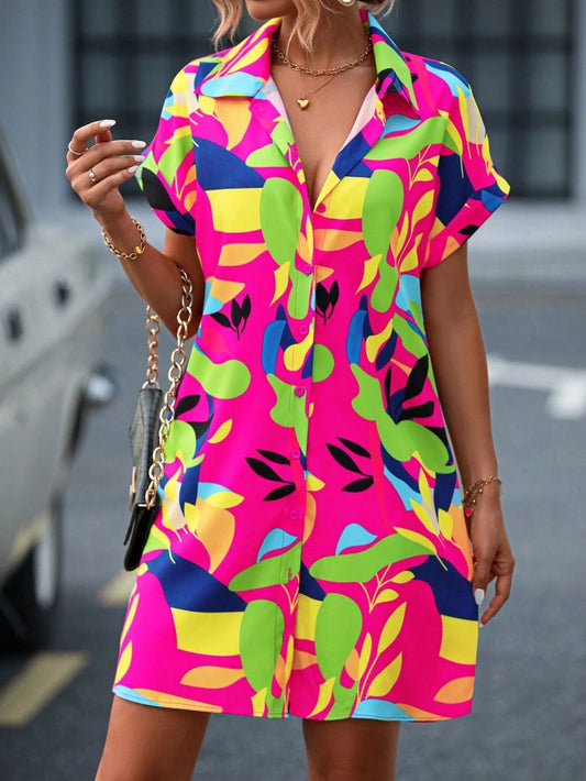 Millie - Vestido Camisero Estampado con Estilo Sin Esfuerzo