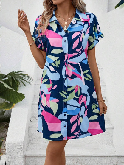 Millie - Vestido Camisero Estampado con Estilo Sin Esfuerzo