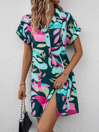 Millie - Vestido Camisero Estampado con Estilo Sin Esfuerzo
