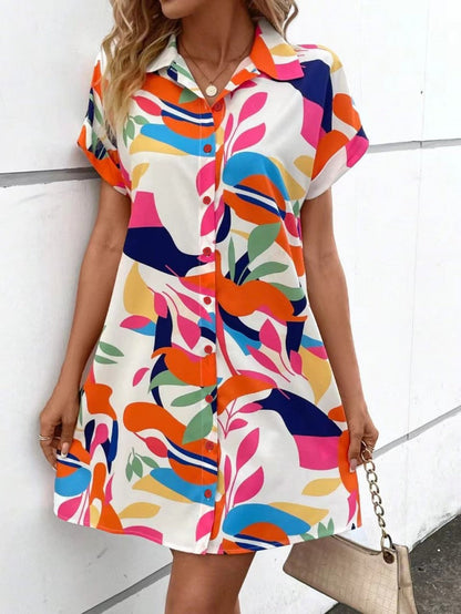 Millie - Vestido Camisero Estampado con Estilo Sin Esfuerzo