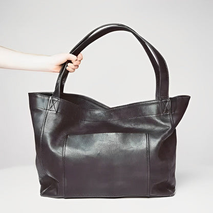 Vintage Leather Shoulder Bag - Janna