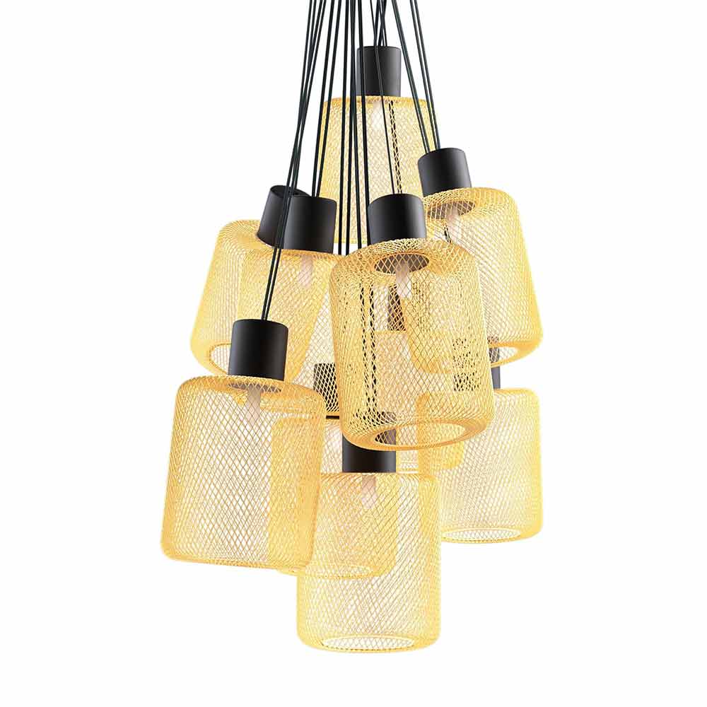 Luces de cadena festón de malla solar para exteriores