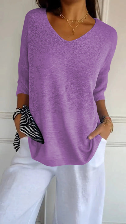 Anna - Top de punto con escote en V