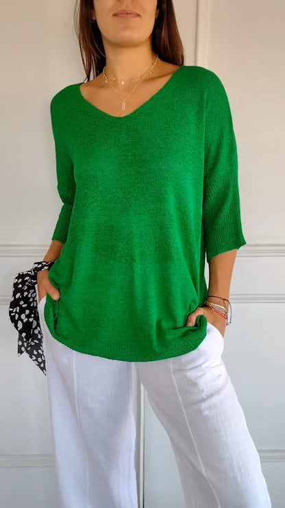 Anna - Top de punto con escote en V