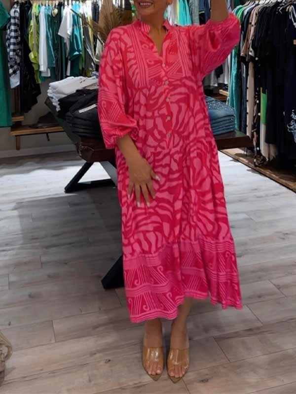 Cora | Vestido Estampado Vibrante