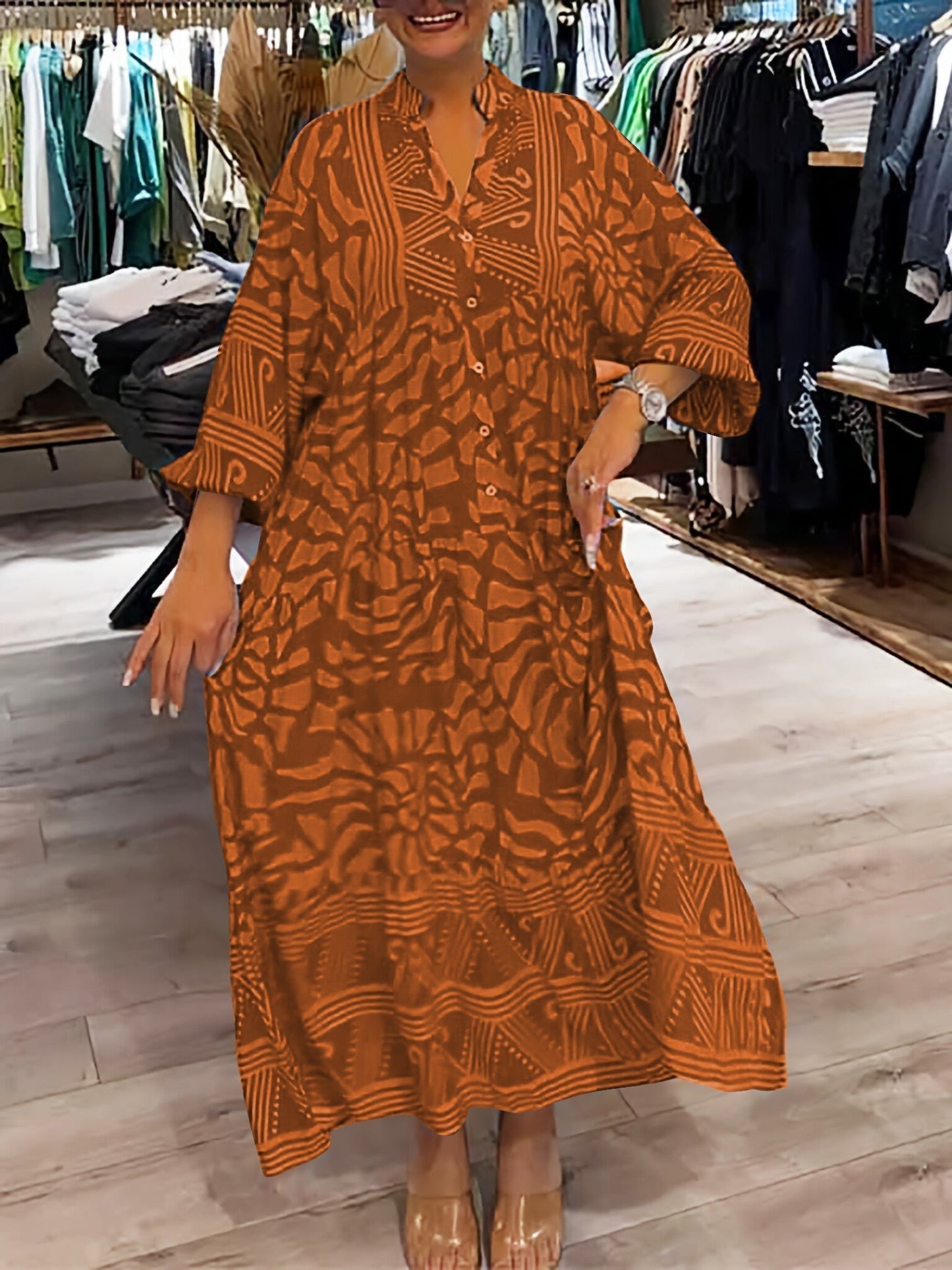 Cora | Vestido Estampado Vibrante
