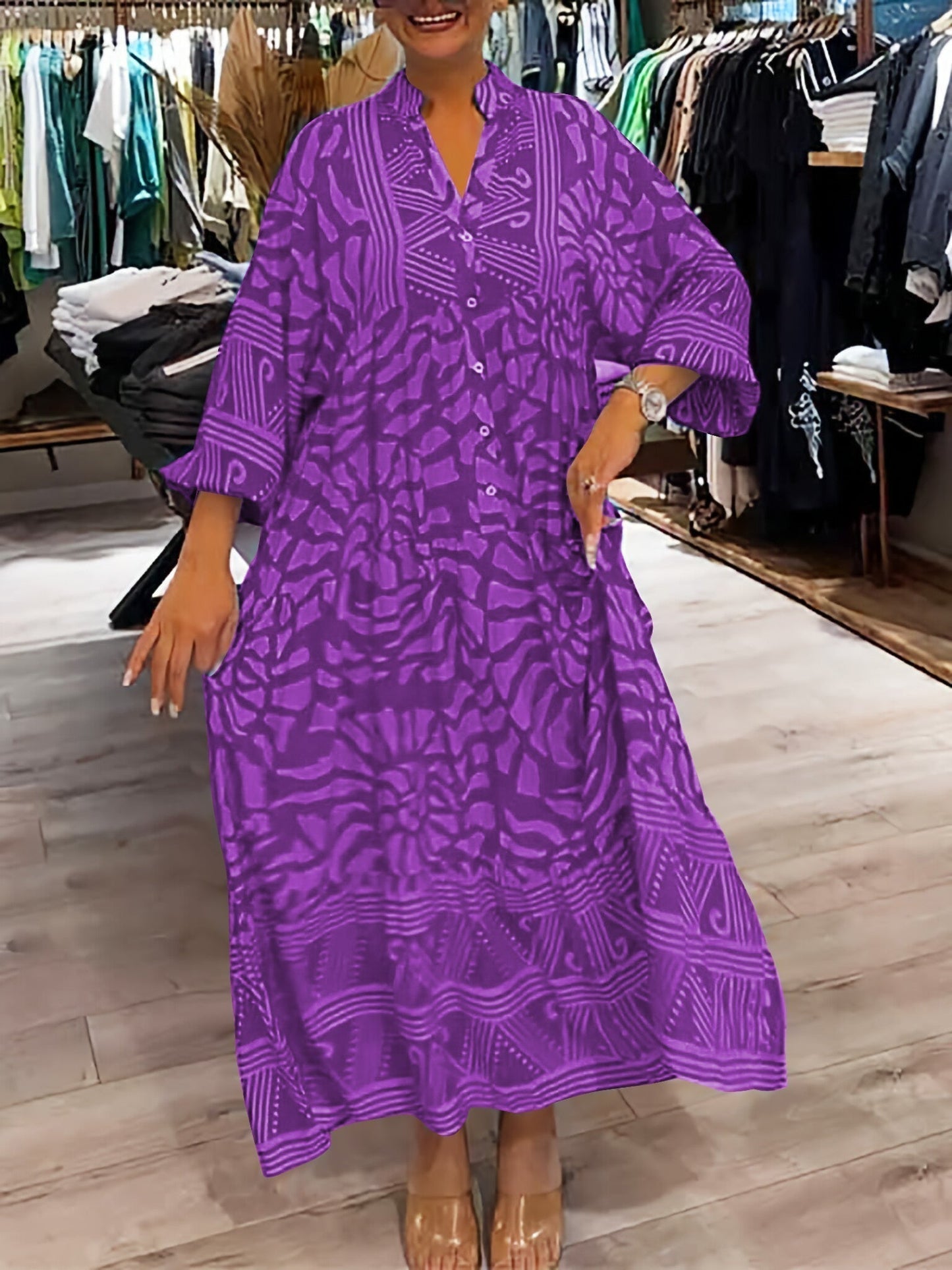 Cora | Vestido Estampado Vibrante