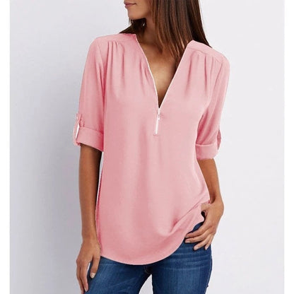 Gwen | Blusa Chic con Cremallera