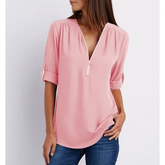 Gwen | Blusa Chic con Cremallera