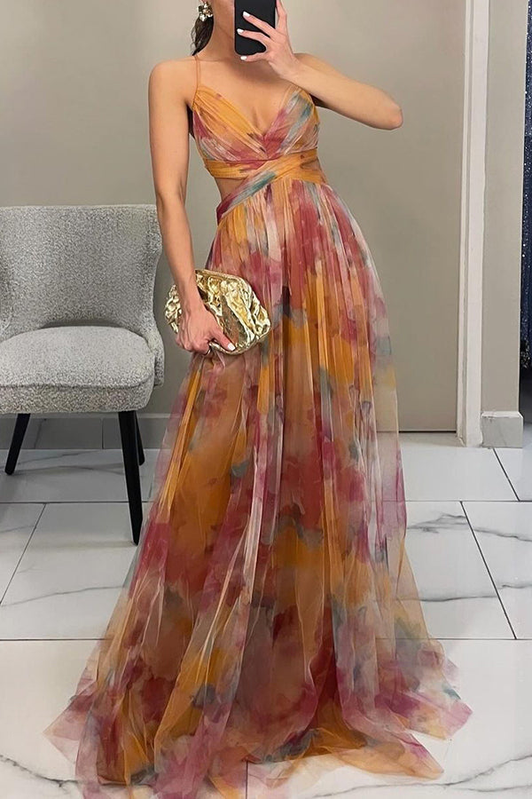 Vestido largo encantador con estampado floral Dörte