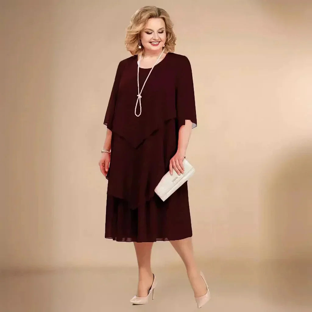 Edenaline | Vestido de Elegancia Atemporal en Capas