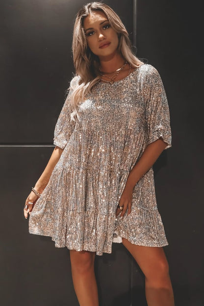 Coco - Vestido Mini Brillante de Lentejuelas