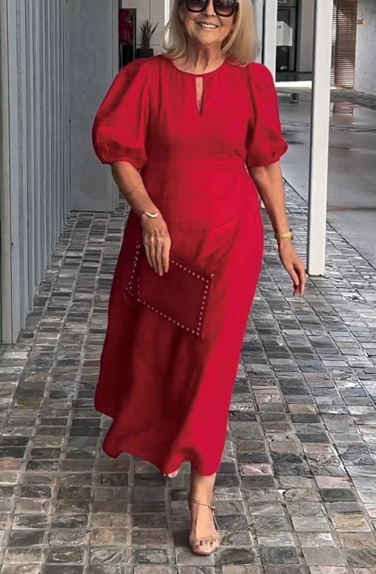 Frankie - Vestido suelto con mangas abullonadas chic