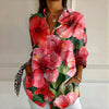 Blusa vintage de manga larga con estampado floral Abigail