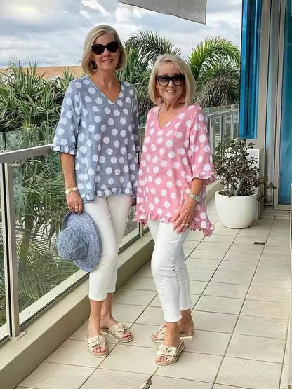 Elara | Blusa con Estampado Retro