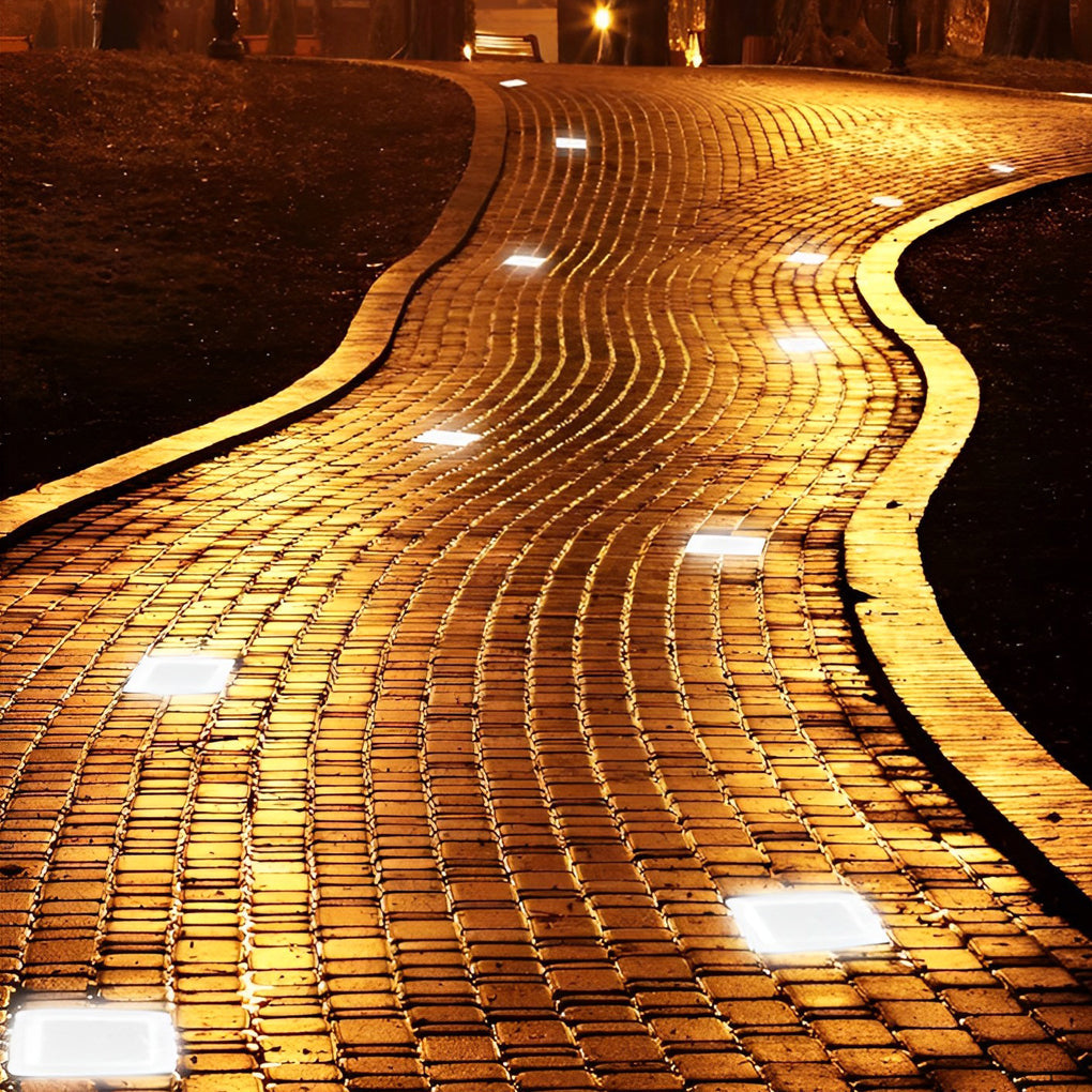 Garden Solar Glass Brick Path Lights