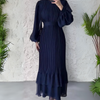 Cami - Elegante vestido de noche francés de otoño con malla acentuada