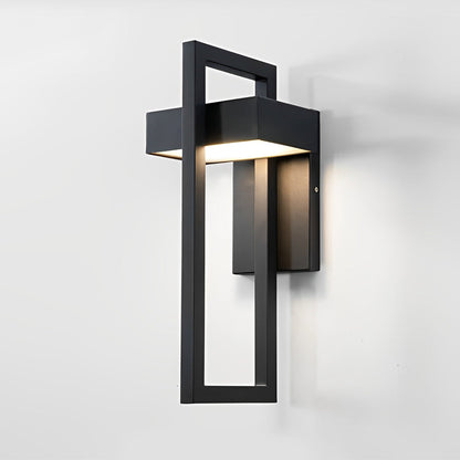 Lámpara de pared exterior moderna negra con LED