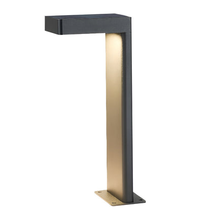 Luz solar para camino de jardín con marco de metal negro