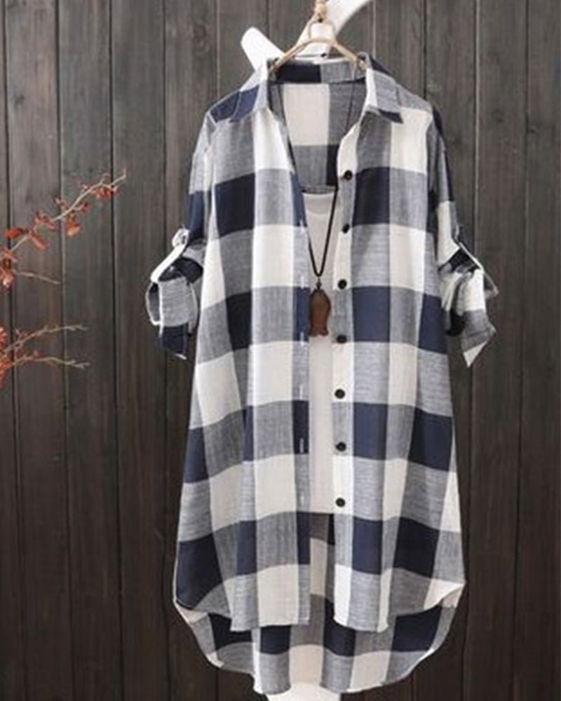 Ingrid | Camisa de cuadros fluida