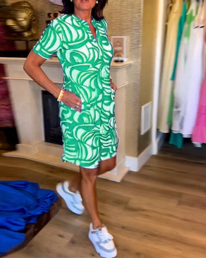 Mira - Vestido estampado con escote en V